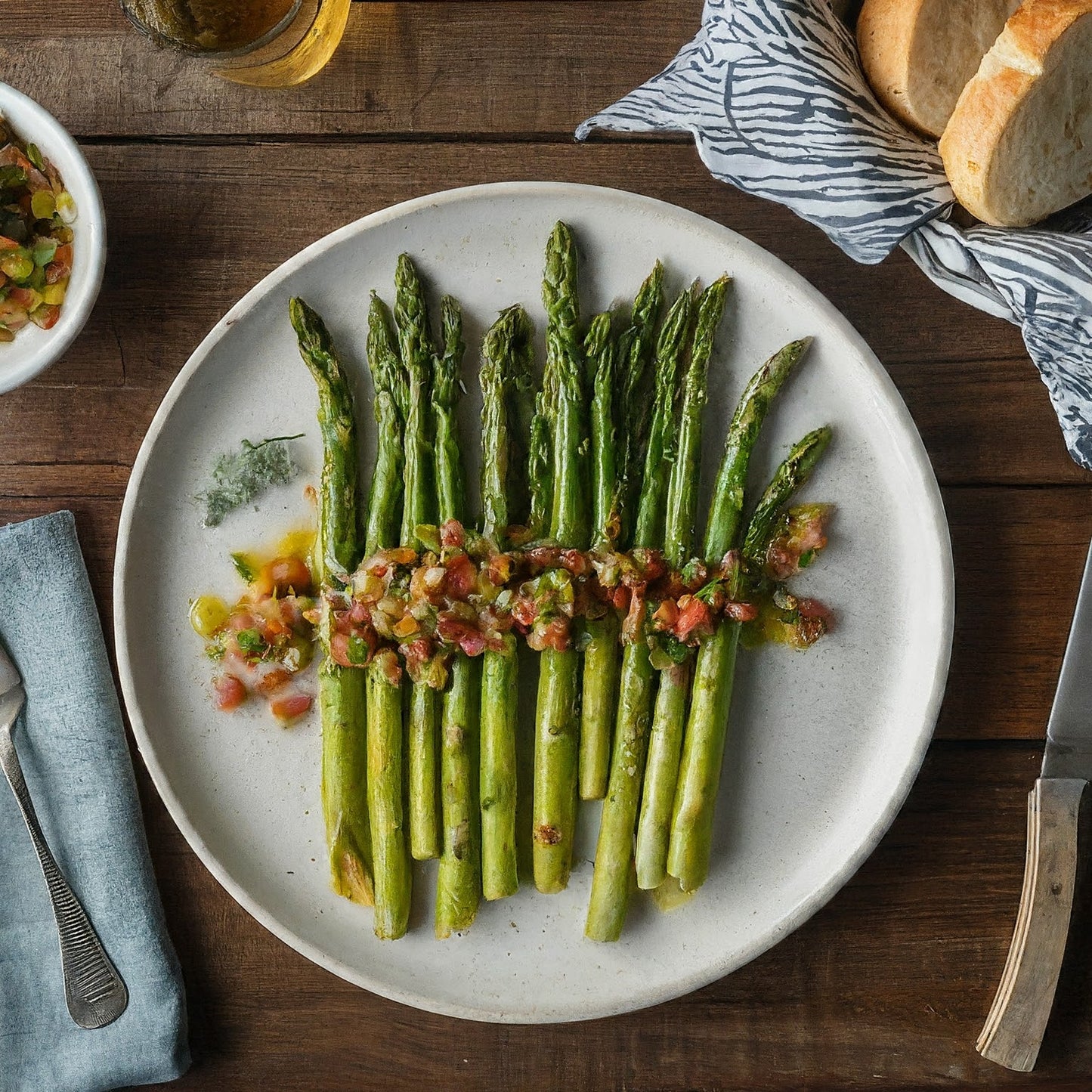 Roasted Asparagus with Alexandra's Pikliz - Pikliz Recipe