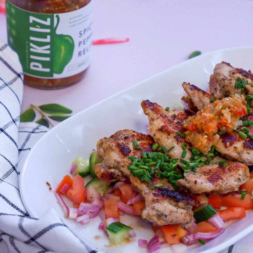 This Mediterranean Grilled Chicken is a simple recipe with a touch of spicy heat.