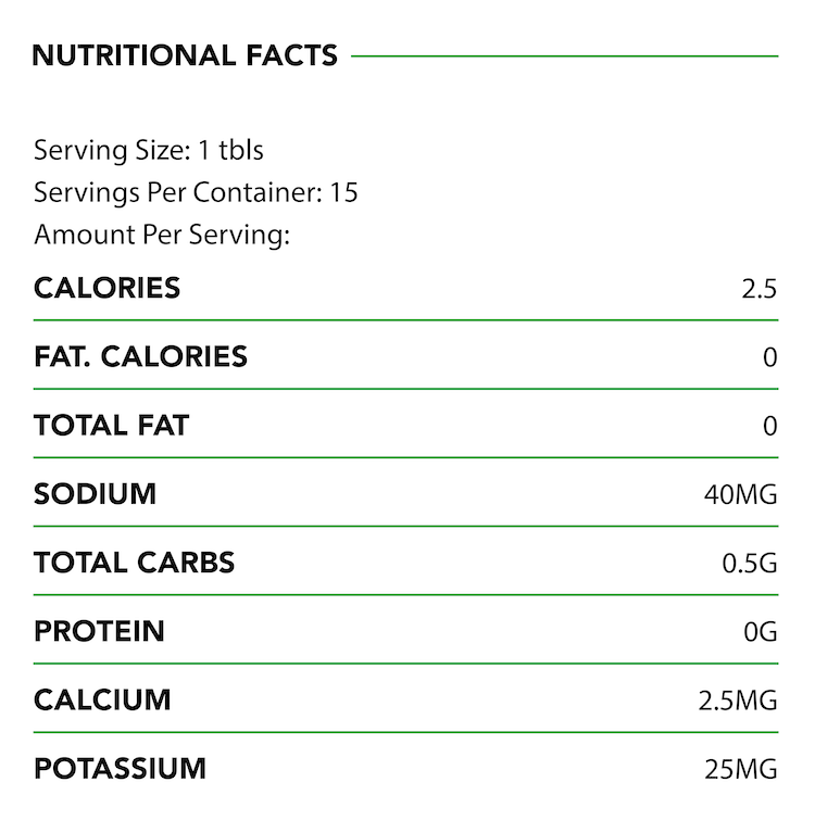 
                  
                    Alexandra's Pikliz Nutritional Facts
                  
                