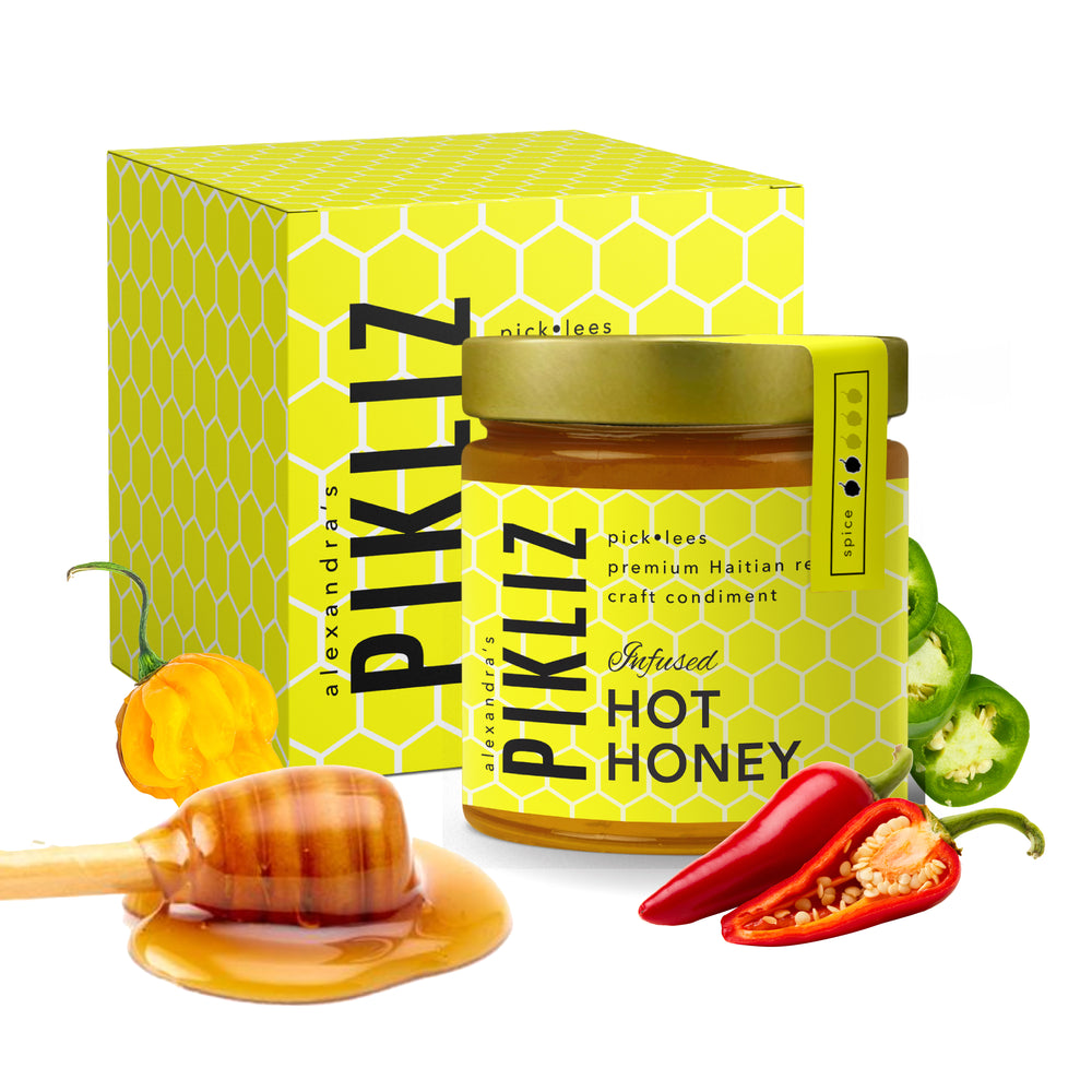 Alexandra's Pikliz Infused Hot Honey - Spicy Haitian Flavors in a Jar