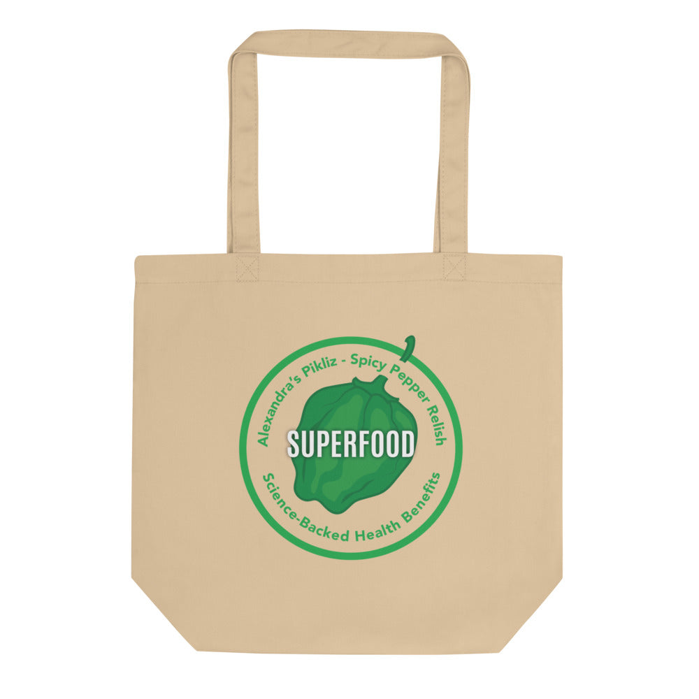 Stylish and practical tan Pikliz Superfood tote bag