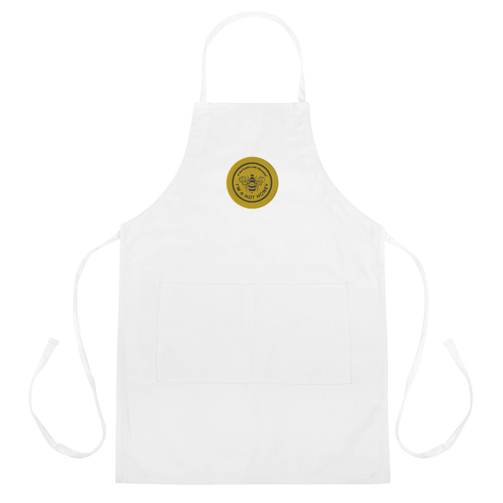 
                  
                    Cooking in style with Alexandra's Hot Honey White Apron
                  
                
